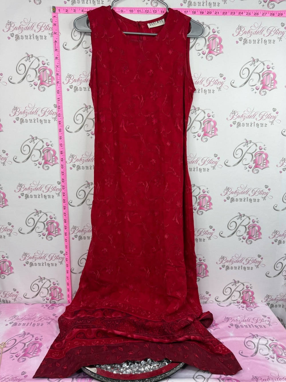 Braemar dress vintage paisley Sleeveless Red Maxi Dress - Elegant Evening Gown
